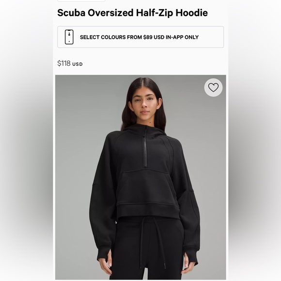 Lululemon Oversized Half-Zip Scuba Black - Picture 13 of 16